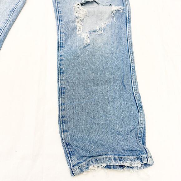 Good American Good Curve Straight Leg Light Wash Indigo 124 Denim Jeans Size 10 - Picture 6 of 9